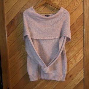 Dana Buchman soft pink shimmer sweater XL
